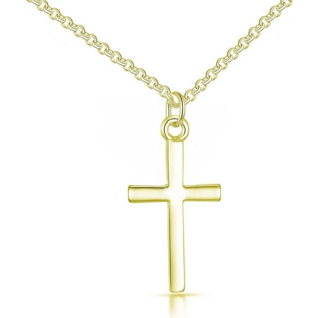 Gold plated cross necklace by philip jones