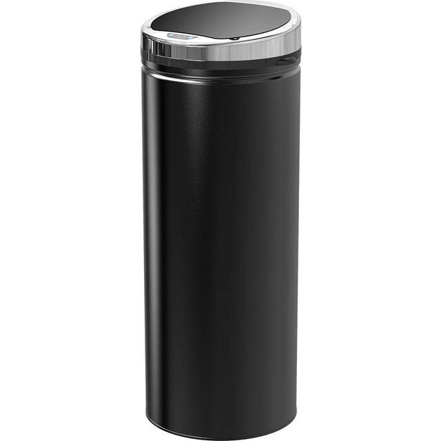 Homcom 50l Stainless Steel Sensor Trash Can W/ Bucket-black