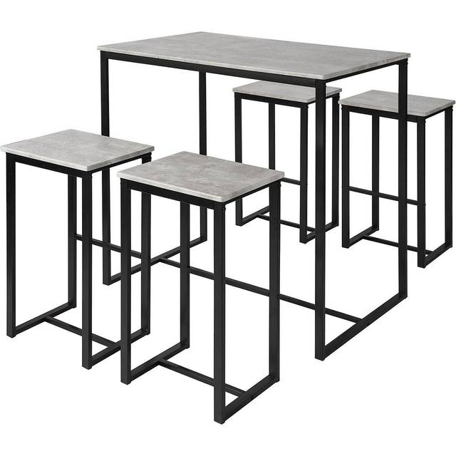 SoBuy Bar Set-1 Bar Table and 4 Stools,Breakfast Bar Set OGT15-HG