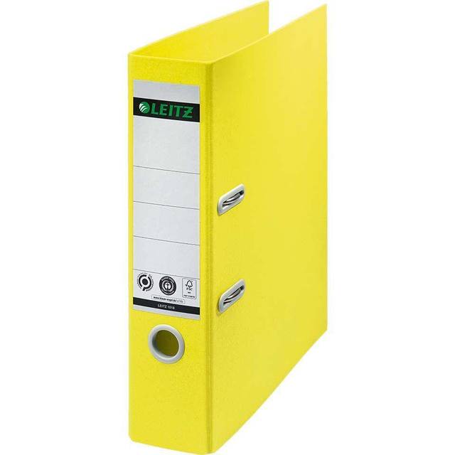 Leitz Recycle Lever Arch File A4 80mm YW - Yellow