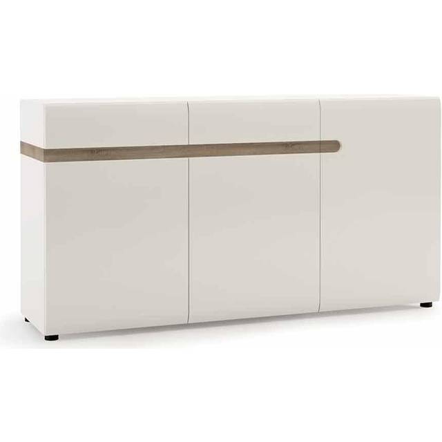 Chelsea 2 Drawer 3 Door Sideboard In White With Oak Trim