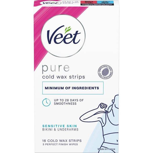 Veet Pure Wax Strips Bikini & Armhåla Känslig Hud 16 st - Multi