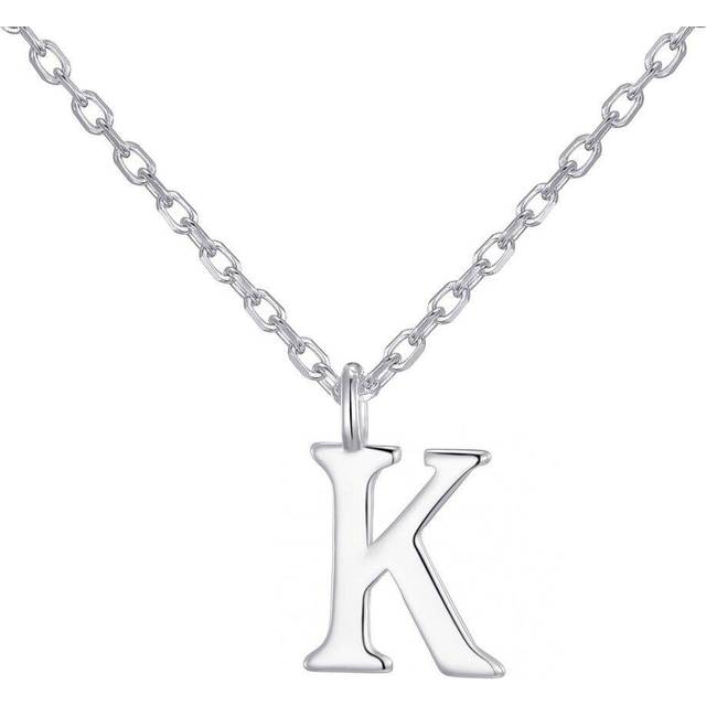 Sterling Silver Initial K Necklace