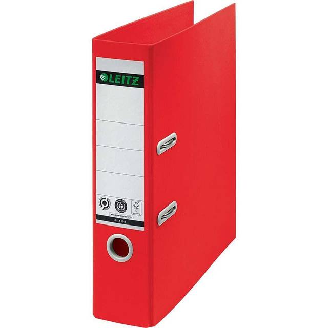 Leitz Recycle Lever Arch File A4 80mm RD - red