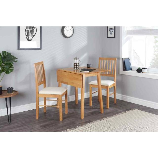 Birlea Drop Leaf Dining Set Oak Colour Finish, Brown