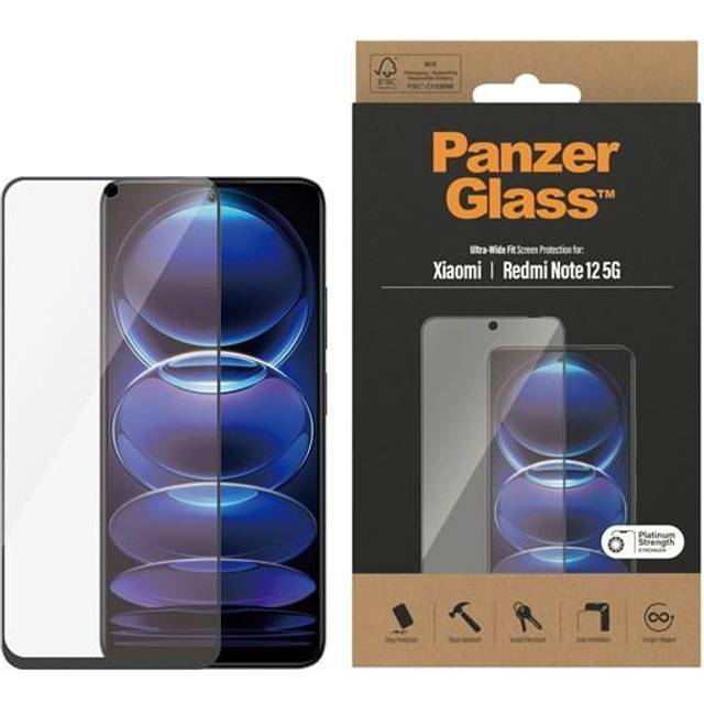 PanzerGlass skærmbeskyttelse Xiaomi Redmi Note 12 5G 12 4G Ultra-Wide Fit