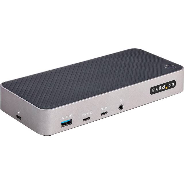 StarTech.com USB-C Triple Monitor Docking Station - HDMI/DP Triple 4k USB-C Dock - 5x USB Hub - GbE - 100W PD - Universal Multi Monitor Docking Station - Thunderbolt 3/4 Compatible