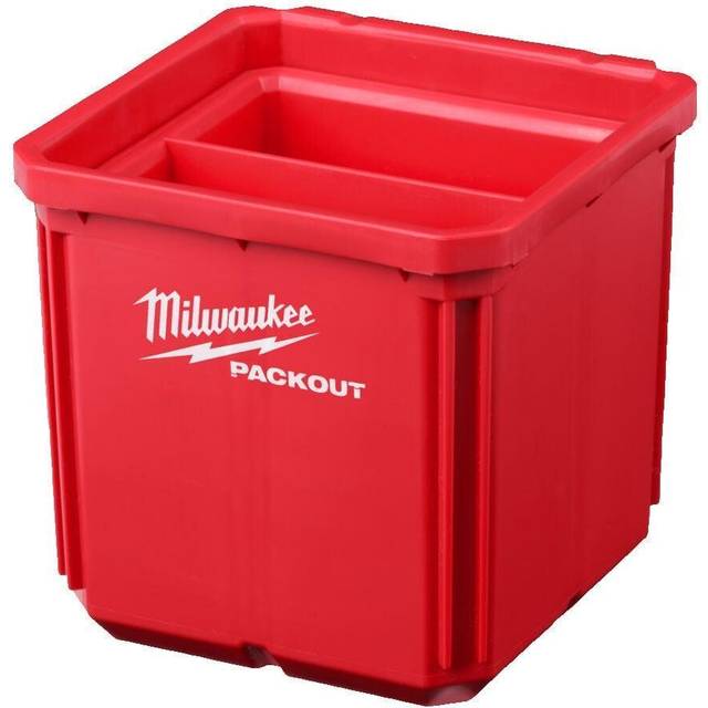 Milwaukee PACKOUT 10x10 cm Nest Bin - 2 pcs. 102 x 102 x 102 (2Pk) in Red Plastic