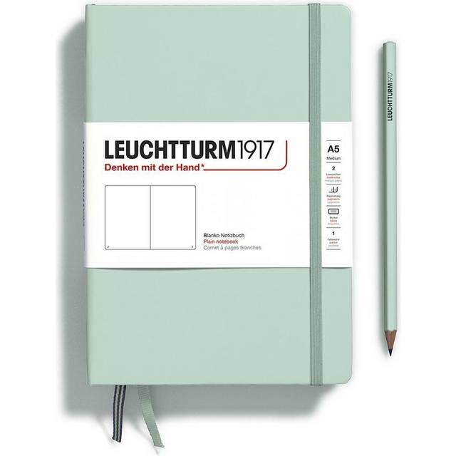 LEUCHTTURM1917 367258 Notebook Medium (A5), inbunden, 251 numrerade sidor, mintgrön, enkel