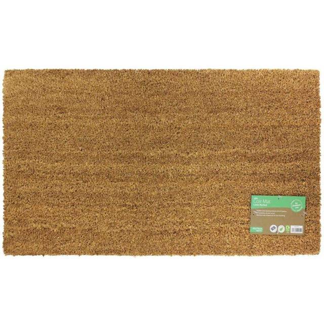 Plain coir entrance door mat anti slip outdoor 40 x 60cm lobby reception