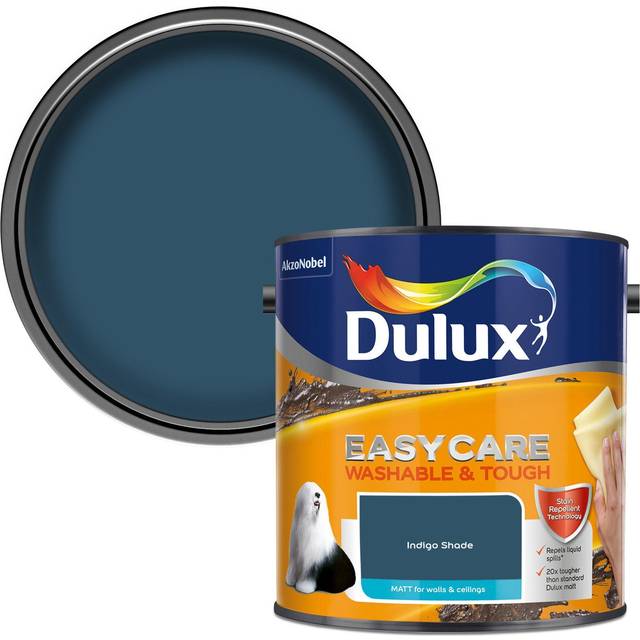 Dulux Easycare Washable & Tough Matt Emulsion Paint - Indigo Shade - 2.5L