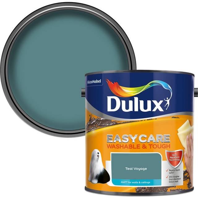 Dulux Easycare Washable & Tough Matt Emulsion Paint - Teal Voyage - 2.5L