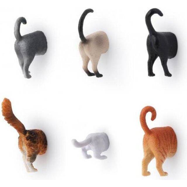 Set of 6 Cat Butt Magnets