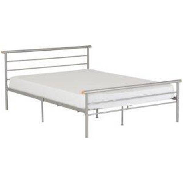 Seconique Orion 4'6" Bed - Silver, Silver