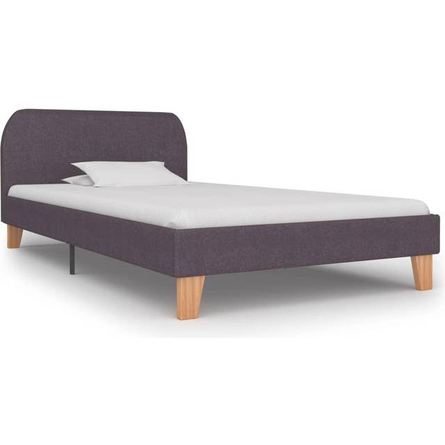 vidaXL Bed Frame without Mattress Taupe Fabric 90x190 cm Single
