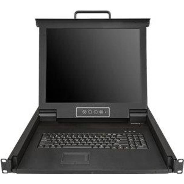 StarTech.com Rackmount KVM Console - Single Port VGA KVM with 17" LCD Monitor for Server Rack - Fully Featured Universal 1U LCD KVM Drawer w/Cables & Hardware - USB Support - 50000 MTBF