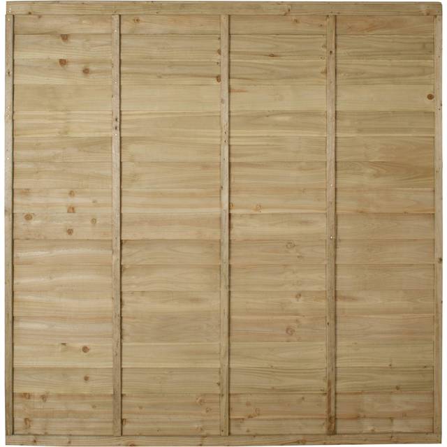6ft x 5ft (1.83m x 1.52m) Pressure Treated Superlap Fence Panel - Pack of 3 FSC® certified