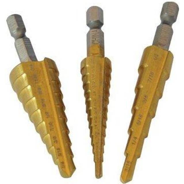 Silverline Titanium-Coated HSS Step Drill Set 3 Piece 151206