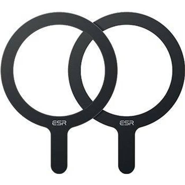 ESR Magnetisk ring 360, kompatibel med MagSafe-klistermärke, universellt magnetiskt konverteringssats för iPhone 15/14/13/12/11/X-serien, Galaxy S23/S22/S21/20 och mer, 2-pack, MagSafe-tillbehör,
