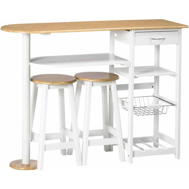 HOMCOM Bar Table Set - Black