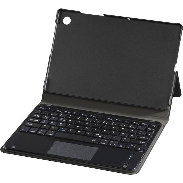 Hama Fodral med tangentbord för Samsung Galaxy Tab A8 10,5 tum (Bluetooth-tangentbord med pekplatta, stativfunktion, magnetiskt surfplatta, surfplattfodral, avtagbart tangentbord) svart