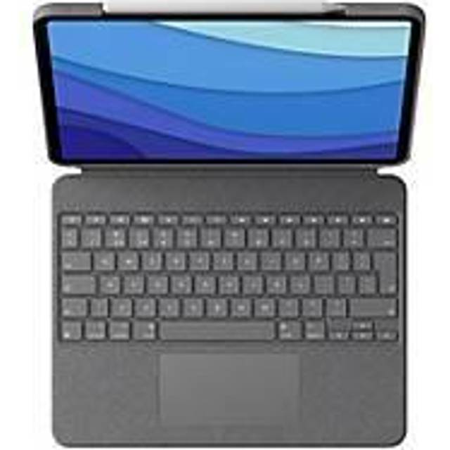Logitech Combo Touch – tangentbordsfodral för iPad Pro in Oxford Grey, Suisse/Schweizer (Qwertz), för iPad Pro 12,9 tum (5:e och 6:e generationen)