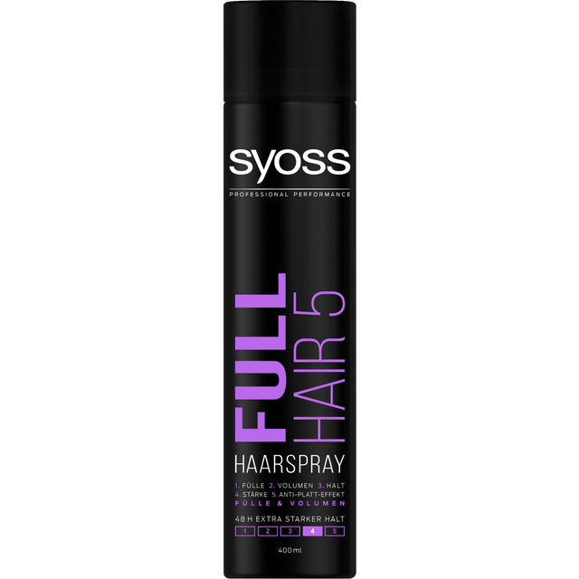 Syoss Pro Voluminous Hair Styling Spray, Långvarigt Håll, 400ml