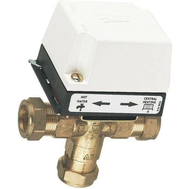 Danfoss HS3 22mm 3 Port Mid Position Valve & Actuator Motor 087N661300