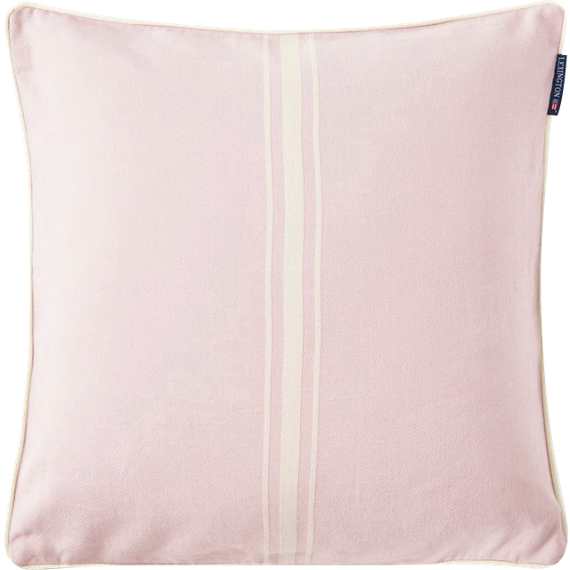 Lexington Center Striped Organic Cotton Twill Pillow Cover, Violet/White