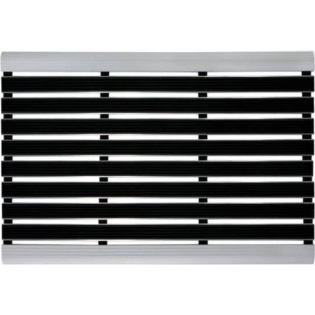 Andiamo - Rubber and aluminium door mat, 40 x 60 x 0.8 cm, black