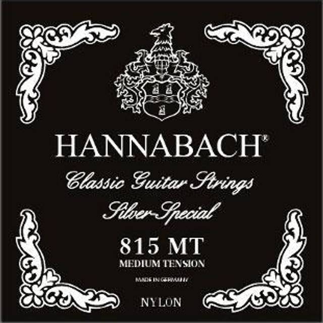 Hannabach 652527 Series 815 Silver Special Medium Tension String Set for Classic Guitar - Black