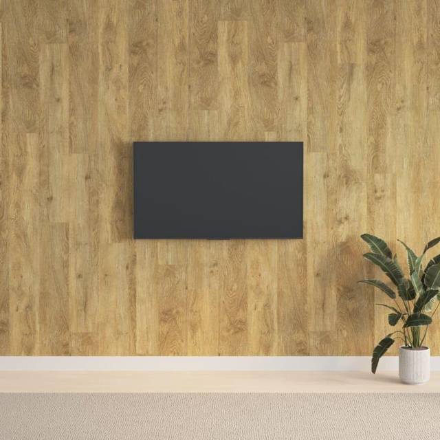 vidaXL Wall Panels Wood Look Brown PVC 2.06 M², Brown