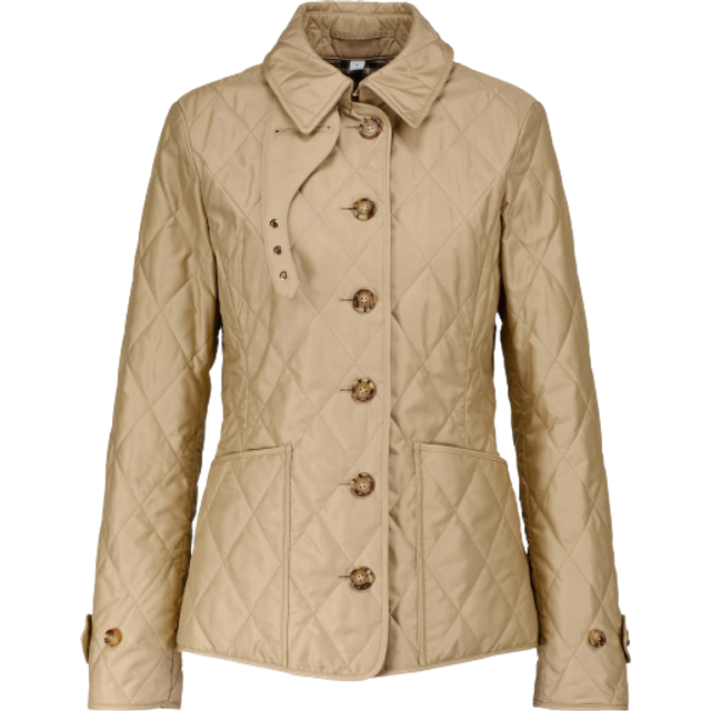 diamond-quilted jacket - S BEIGE (S)