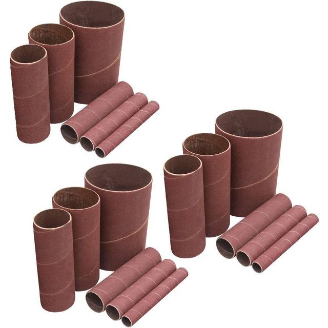 POWERTEC 11240 4.5 Inch Sanding Sleeves for Spindle Sander in 6 Sizes with Assorted Grits 80, 120, 240 | Aluminum Oxide Sandpaper Sanding Sleeve