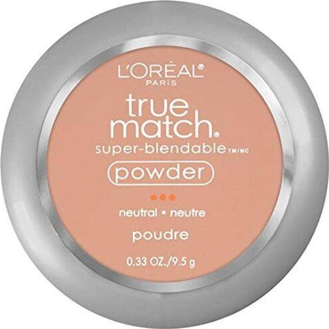 LOreal Paris True Match Super Blendable Oil Free Powder Foundation  N6 Medium  033 oz  Packaging May Vary