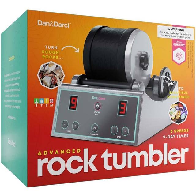 Advanced Professional Rock Tumbler Kit - with Digital 9-Day Polishing Timer & 3 Speed Settings - Turn Rough Rocks into Beautiful Gems : Great Science
