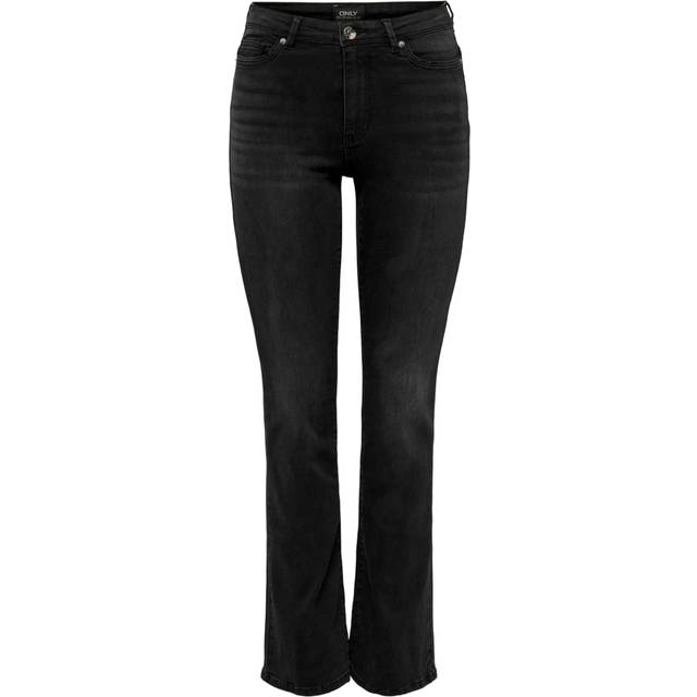 ONLY Damjeans med hög midja ONLWauw Life, Tvättad svart, (L) W x 32L
