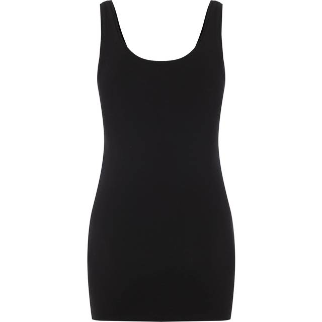 Long tank top for women Only Live love life - Noir