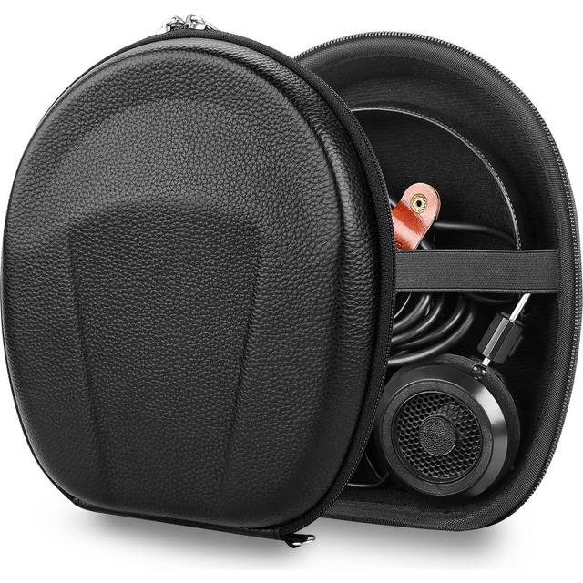 Geekria Shield hörlurar fodral kompatibelt med Grado SR325e, SR225x, SR125, SR80, SR60, RS2, RS1, PS2000e, ersättning hårt skal resväska med kabelförvaring (svart)