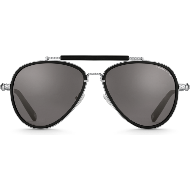 Thomas Sabo Sunglasses Harrison pilot skull polarised black E0003-001-106-AP - grey/black/silver-coloured