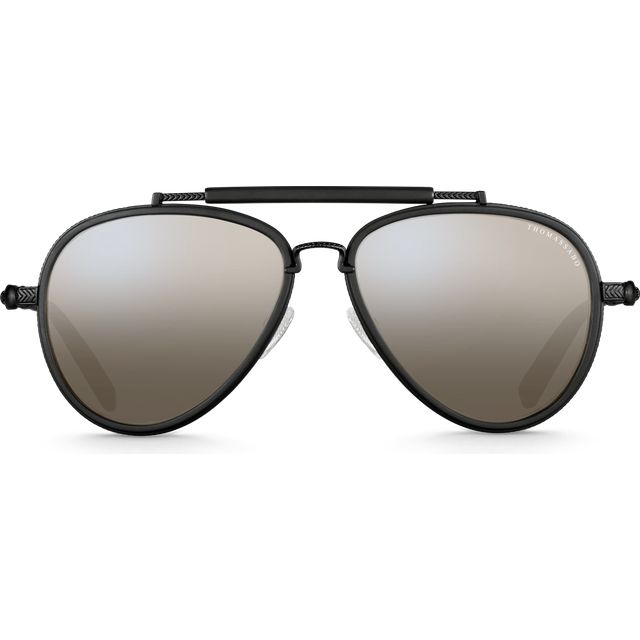 Thomas Sabo Sunglasses Harrison pilot skull mirrored brown E0003-253-205-A - grey/black