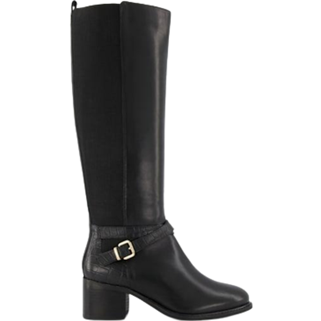 Dune Tildings Strap Detail High Leg Boot Female Brown Leather UK Size 3 - brown leather
