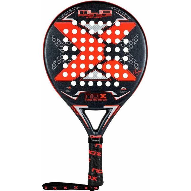Padel Racket ML10 Pro Cup Rough Surface Edition 2023 by NOX | Luxury Series Round Pala Padel | Silica Sand Spin Control & Smartstrap Technology | Carbon Frame with HR3 Core | Elite Pala de Padel