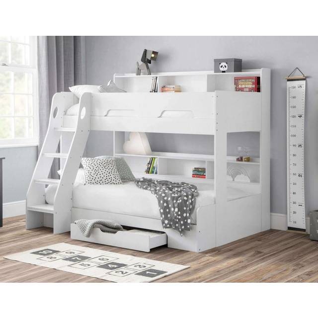 Julian Bowen Orion Triple Sleeper White Single Drawer Bunk Bed - Double