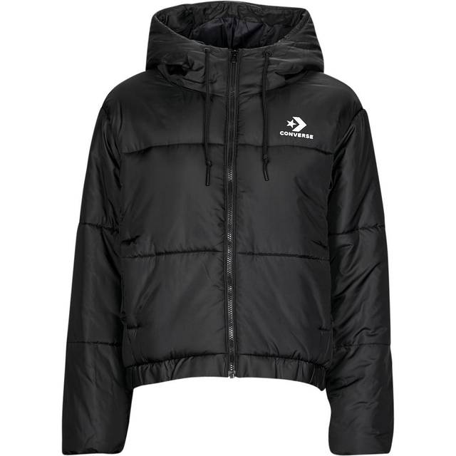 Converse Short Womens Puffer Jackets in Cream, Size: L