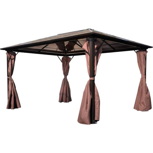 vidaXL Gazebo with Curtain Anthracite Aluminium 400x300 cm
