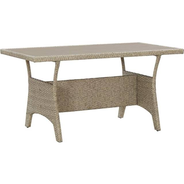 vidaXL havebord 120x70x66 polyrattan