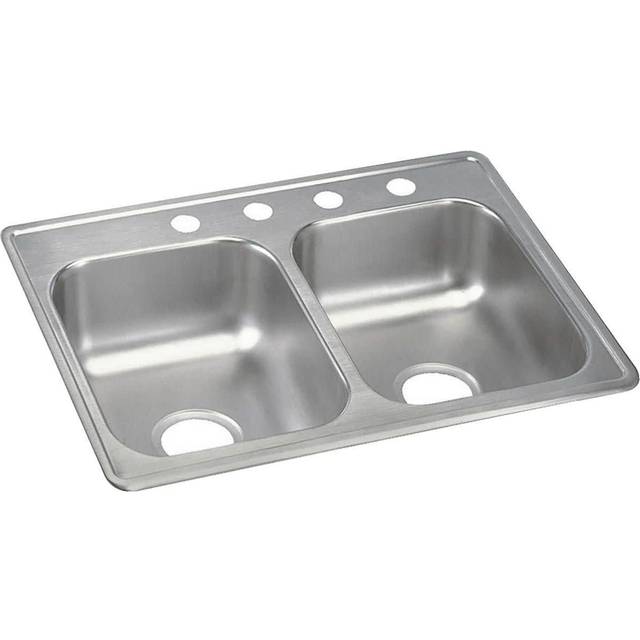 Elkay Dayton Stainless Steel 25 x 19 x 6-5/16 Equal Double Bowl Drop-in Sink