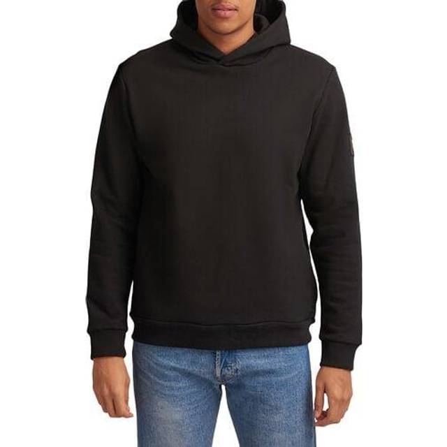 Lyle & Scott Mens Plain Black Pull-Over Hoodie - Size Large