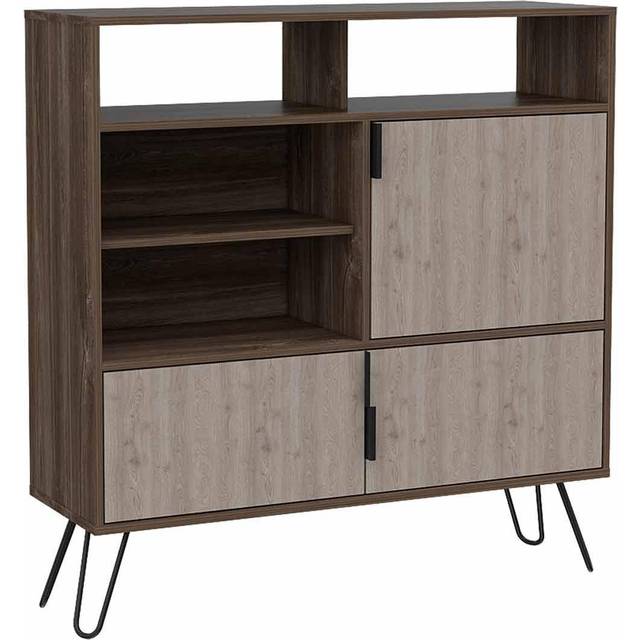 Nevada high sideboard - Smoked oak - Brown